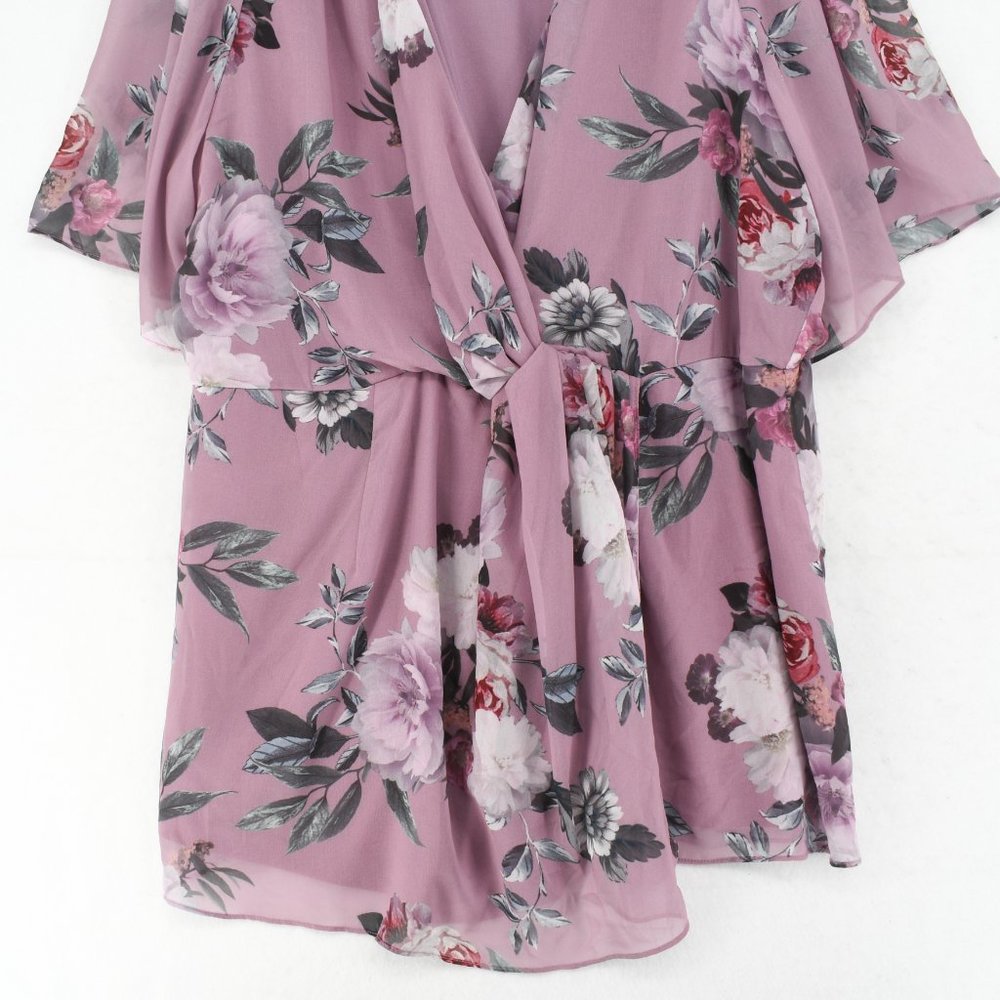 City Chic Women's Floral Print Twist Front Top - Picture 7 of 7